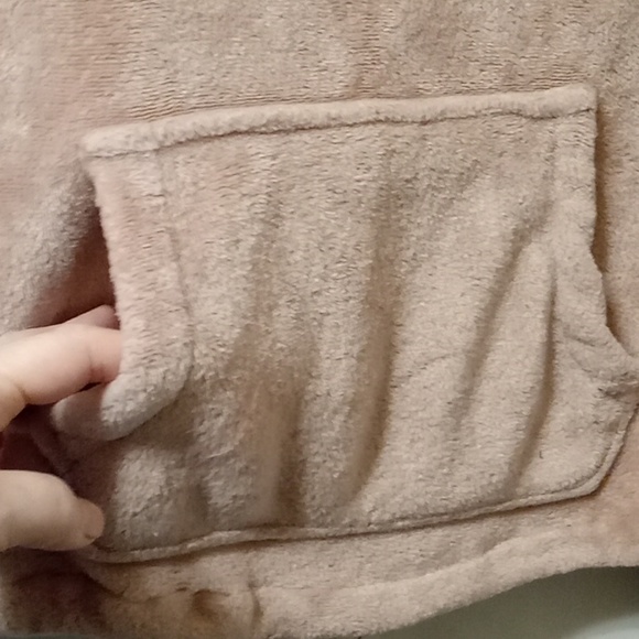 Hippie Rose crop fleece hooded pull over Med oversized 💙💙💙💙 - Picture 5 of 10